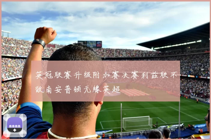 英冠联赛升级附加赛决赛利兹联不敌南安普顿无缘英超